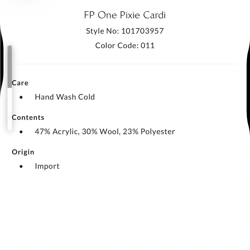 Free People Pixie Cardigan